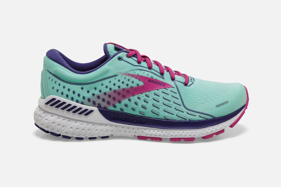 Brooks Adrenaline Gts 21 Road Loopschoenen Dames - Turquoise/Roze - 314792OJI